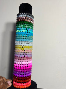 Hot multicolor glass beaded bracelets