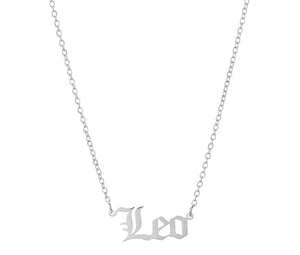 Zodiac sign name necklace