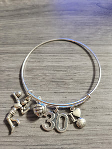 Adjustable Charm Bracelets - Sport theme - Custom Available