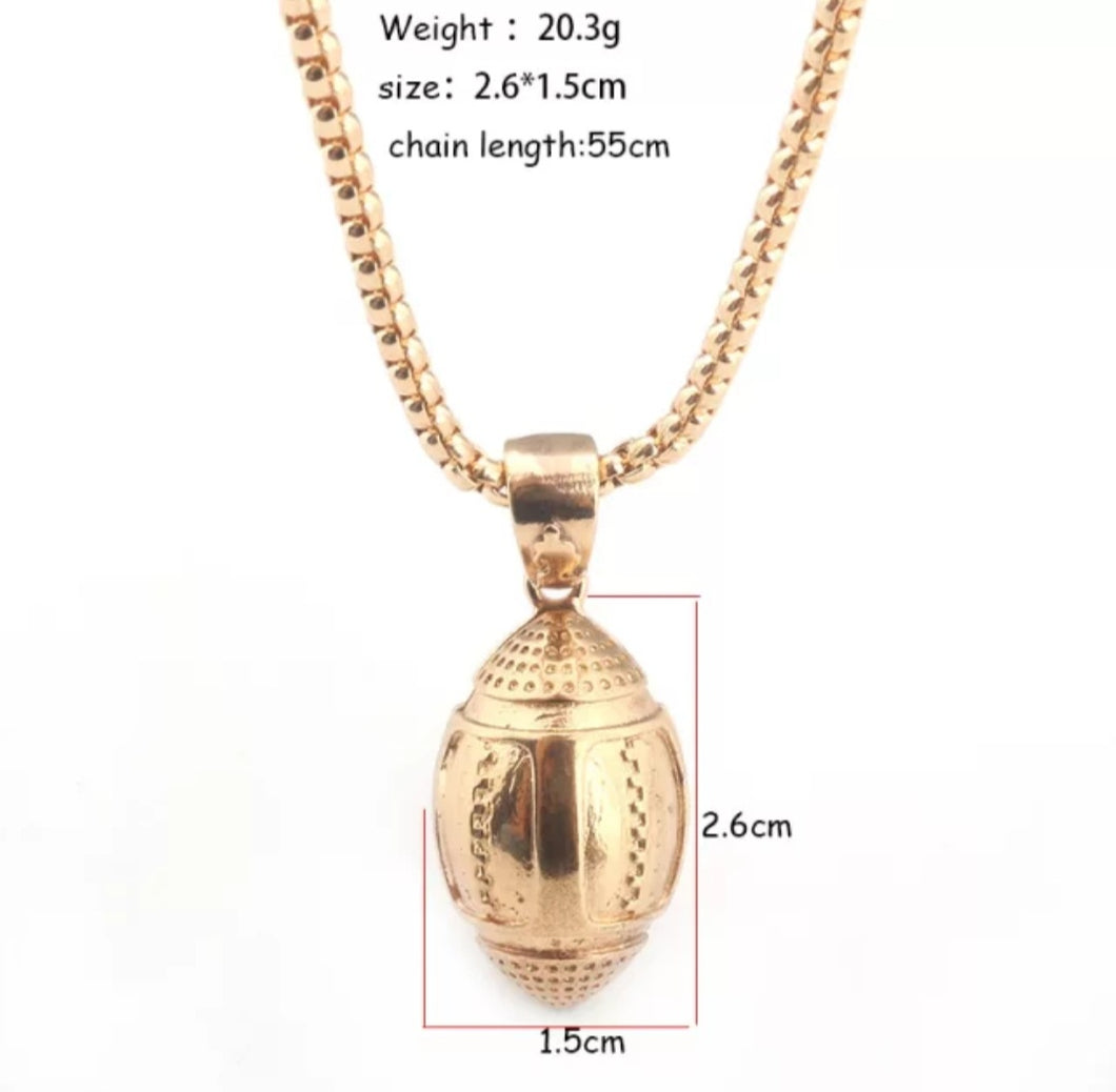 Gold/Silver 3D Sports Necklace for Men and Women