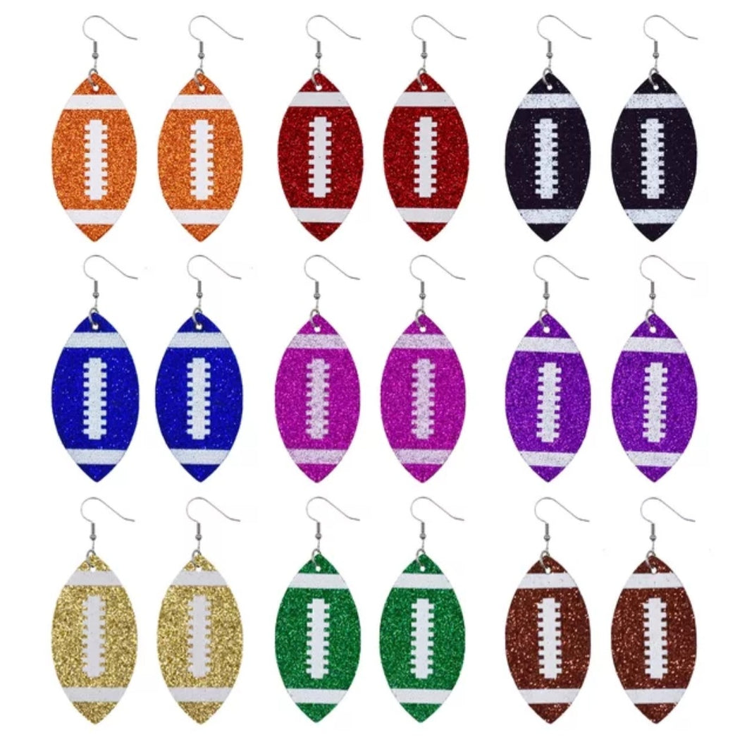 Football Leather Earrings