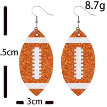 Load image into Gallery viewer, Football Leather Earrings
