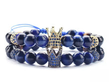 Load image into Gallery viewer, Crown stone bracelet couples set
