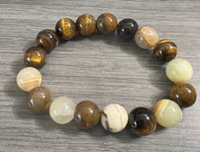 Load image into Gallery viewer, Tiger’s eye football bracelet
