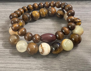 Tiger’s eye football bracelet